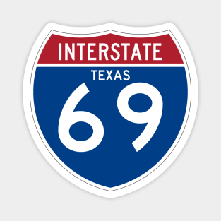 Texas funny road sign Magnet