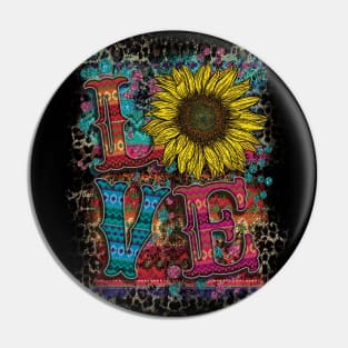 Love Aztec sunflower Pin