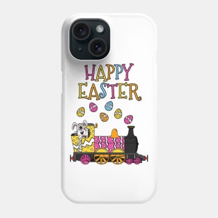 Easter Bunny Driving Steam Train Phone Case