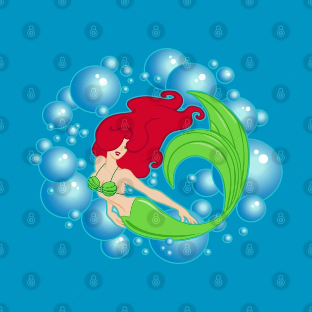 Mermaid Bubbles by DavesTees