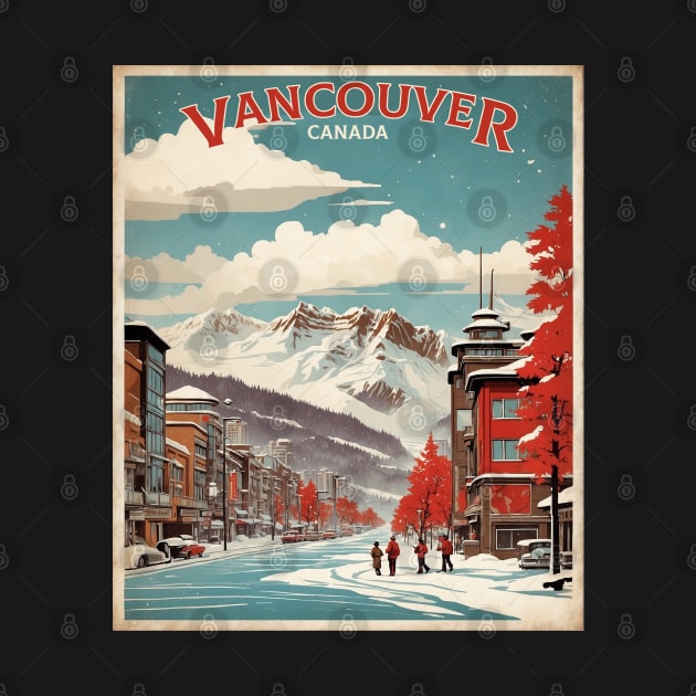 Vancouver Canada Vintage Poster Tourism by TravelersGems