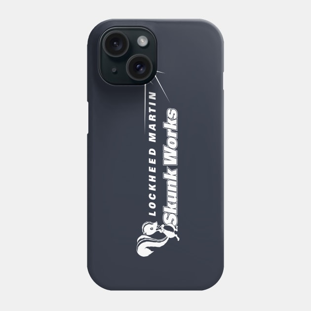 Lockheed Martin Skunk Works Logo (white) Phone Case by GraphicGibbon