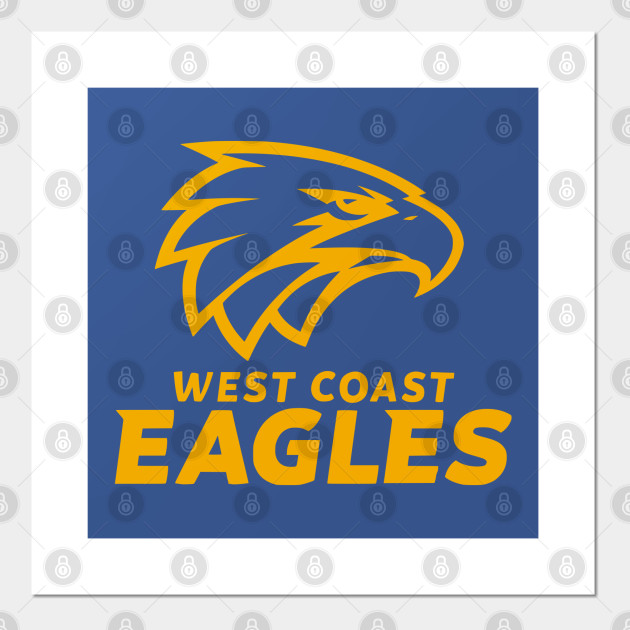 West Coast Eagles Afl Affiche Et Impression D Art Teepublic Fr