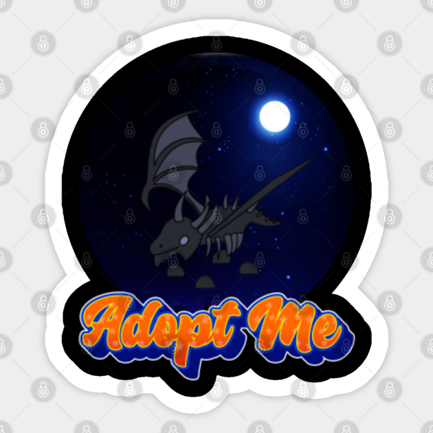 Adopt Me Neon Shadow Dragon Adopt Me Sticker Teepublic - roblox adopt me pets shadow dragon