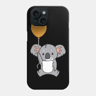 Koala - with orange balloon Phone Case