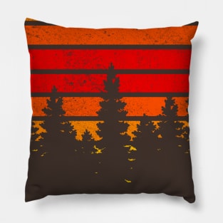 Distressed Forest Sunset Pillow