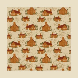 Cosy Cottages Pattern T-Shirt