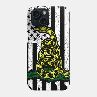 Distressed Flag & Don't Tread On Me White Phone Case