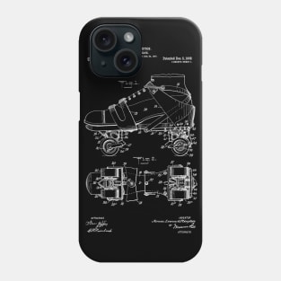 Roller Skate Patent White Phone Case