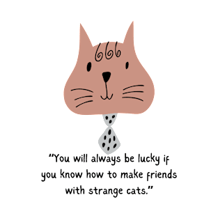 FRIENDS WITH STRANGE CATS/ Cute Kitten T-Shirt