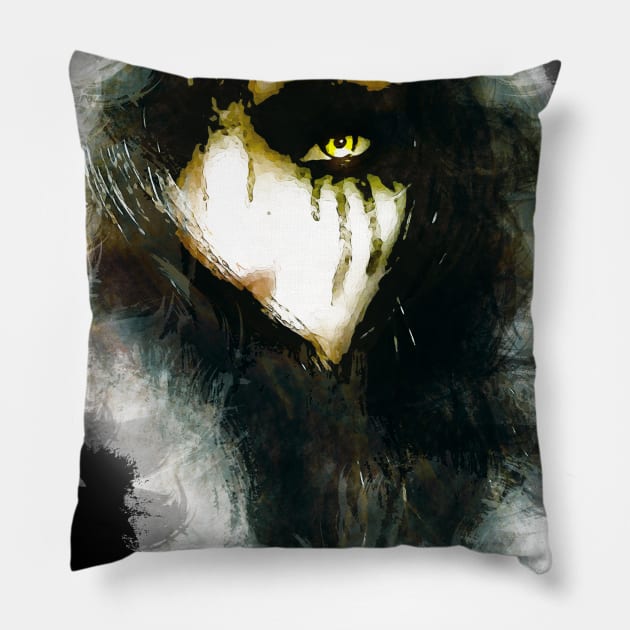 Pagan priestess Pillow by Paulina Gravagno