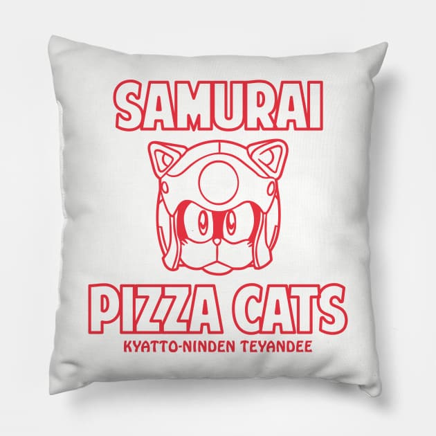 Samurai Pizza Cats Pillow by Vault Emporium