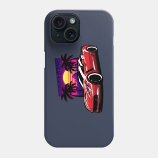 Red Corvette Z06 Retro Style Phone Case