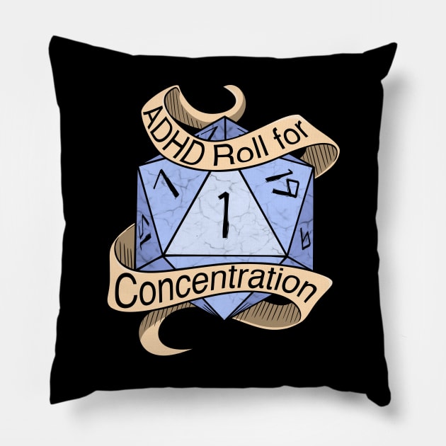 ADHD Roll for Concentration Pillow by Hyena Arts