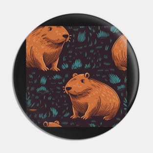 Capybara repeating pattern Pin