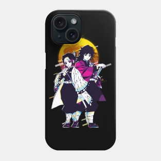 Shinobu x Giyu Tomioka  Retro Art Phone Case