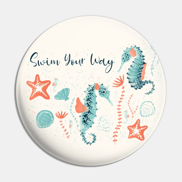 Seahorse Pin by Lidiebug