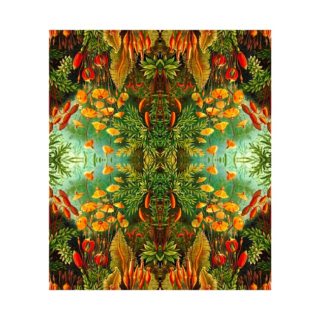 Botanical nature pattern by redwitchart