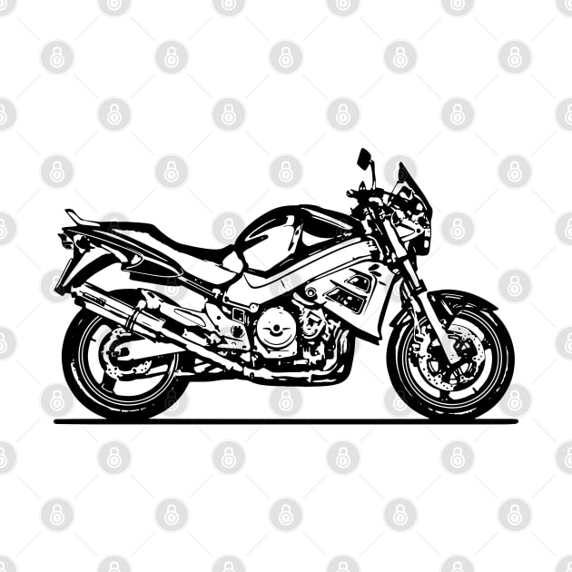 CB1100 X11 Motorcycle Sketch Art by DemangDesign