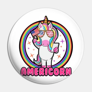 Funny Americorn T-shirt Pin