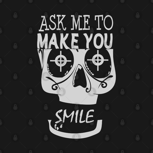 ask me to make you smile skull by jaml-12