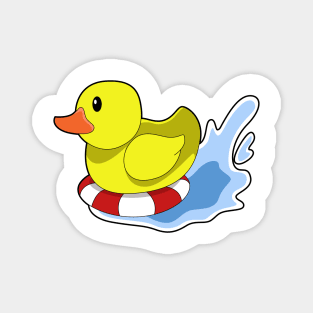 Duck with Swim ring in Water Magnet