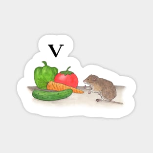 V is for Vole Magnet