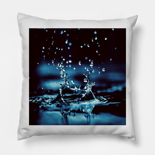 Water Splash Pillow by Nature-Arts