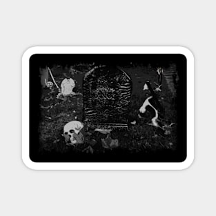 Spooky Night - Skulls and Graves Magnet