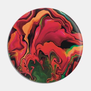 Rose Garden Acrylic Pour Pin