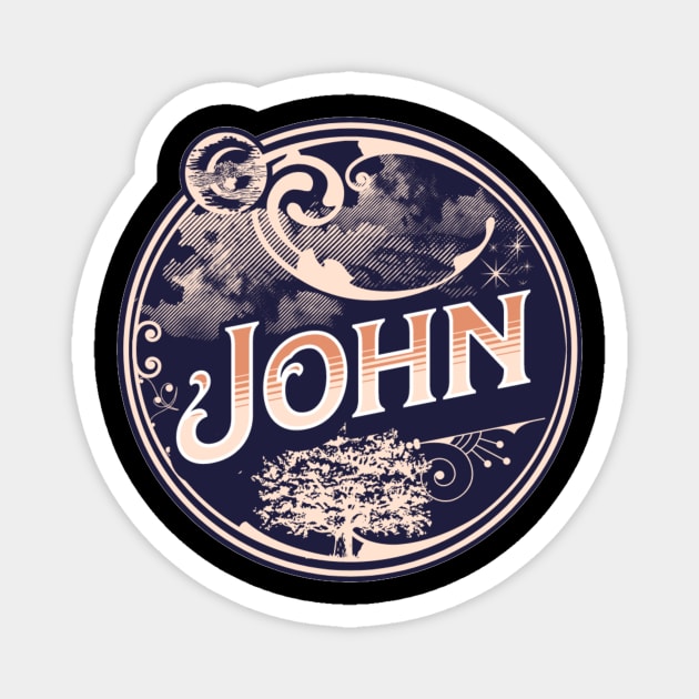 John Name Tshirt Magnet by Renata's