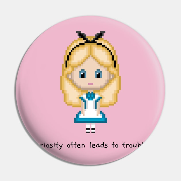 Alice in Wonderland (Light Pink) Pin by TheBanannaTheory