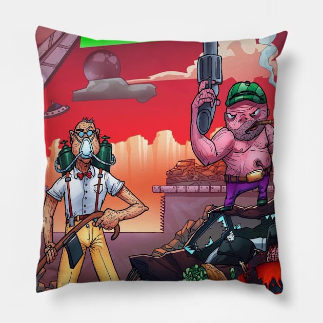 The Adventures Of Cletus and Regis The Fetus (COMIC COMING SOON) by Michael Mettlen Art Pillow by Michael Mettlen Art