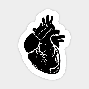 Anatomical heart design, black Magnet