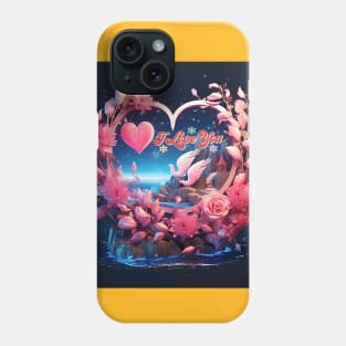 Corazon y Flores Phone Case