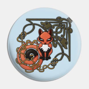 Celtic Fox Patch Style version 2 Pin