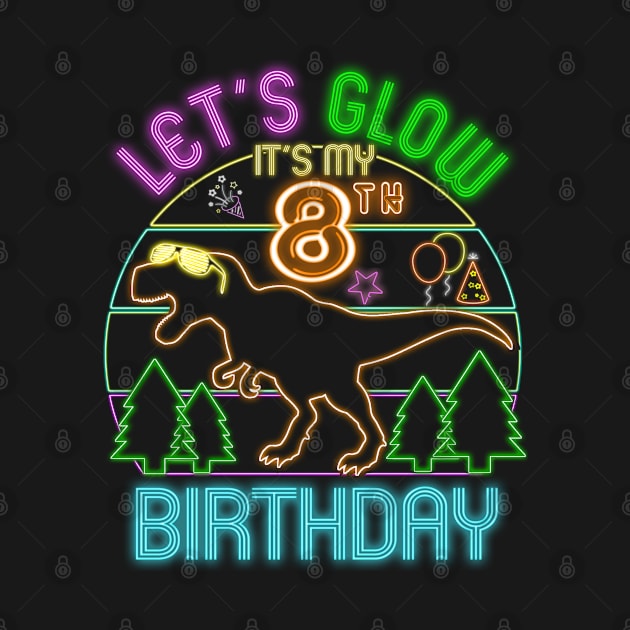 Let's Glow It's My 8th Birthday Dinosaur Glow Party by ruffianlouse