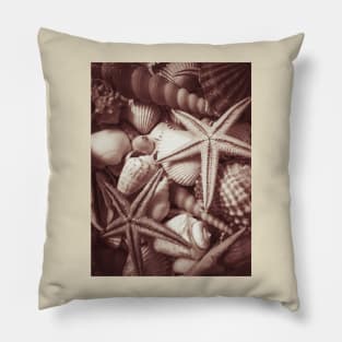 Summer Sea Shells Starfish Travel Pillow