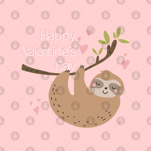 happy valentines day sloth by gossiprag