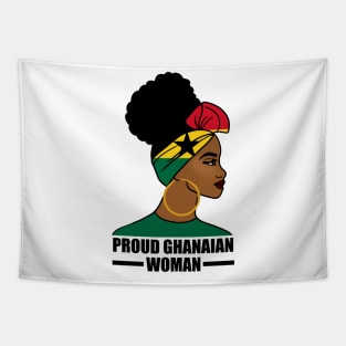 Proud Ghanaian Woman, Ghana Flag, African Tapestry