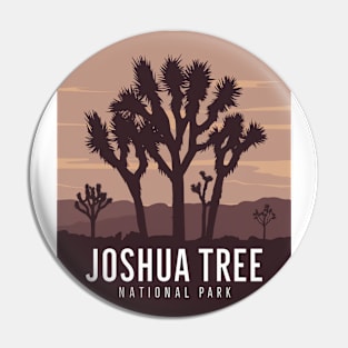 Joshua Tree National Park Minimal Travel Poster Pin