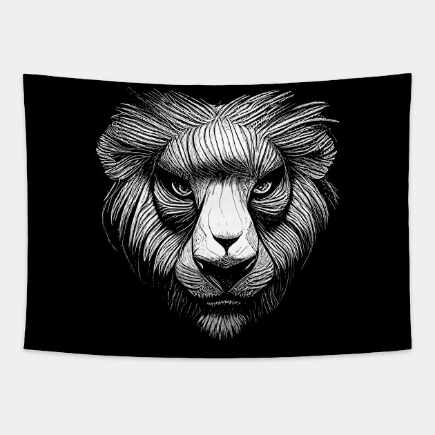 White Lion Tapestry by AO01