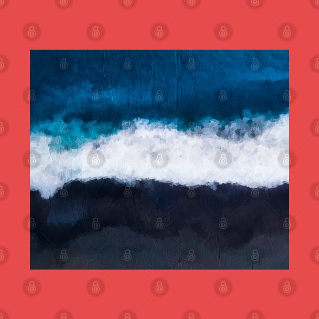 Dark blue ocean oil painting by DigitPaint