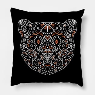 Sugar Skull Bear Pillow