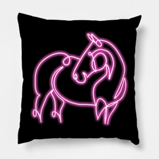 Neon Horse Pillow