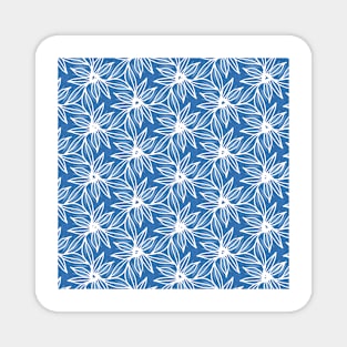 Jungle flowers - blue Magnet