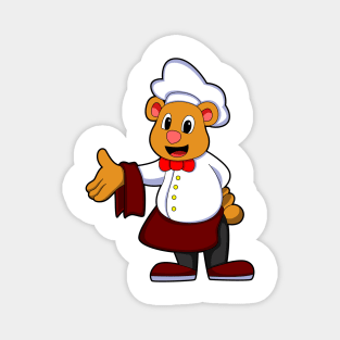 Bear as Cook with a Chef's hat Magnet