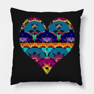 Boho Painted Hearts | Cherie's Art(c)2021 Pillow