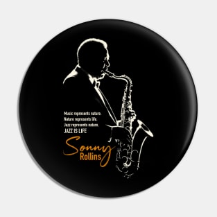 Sonny Rollins silhouette Pin