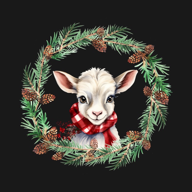 Winter Baby Goat Wreath by Litartary